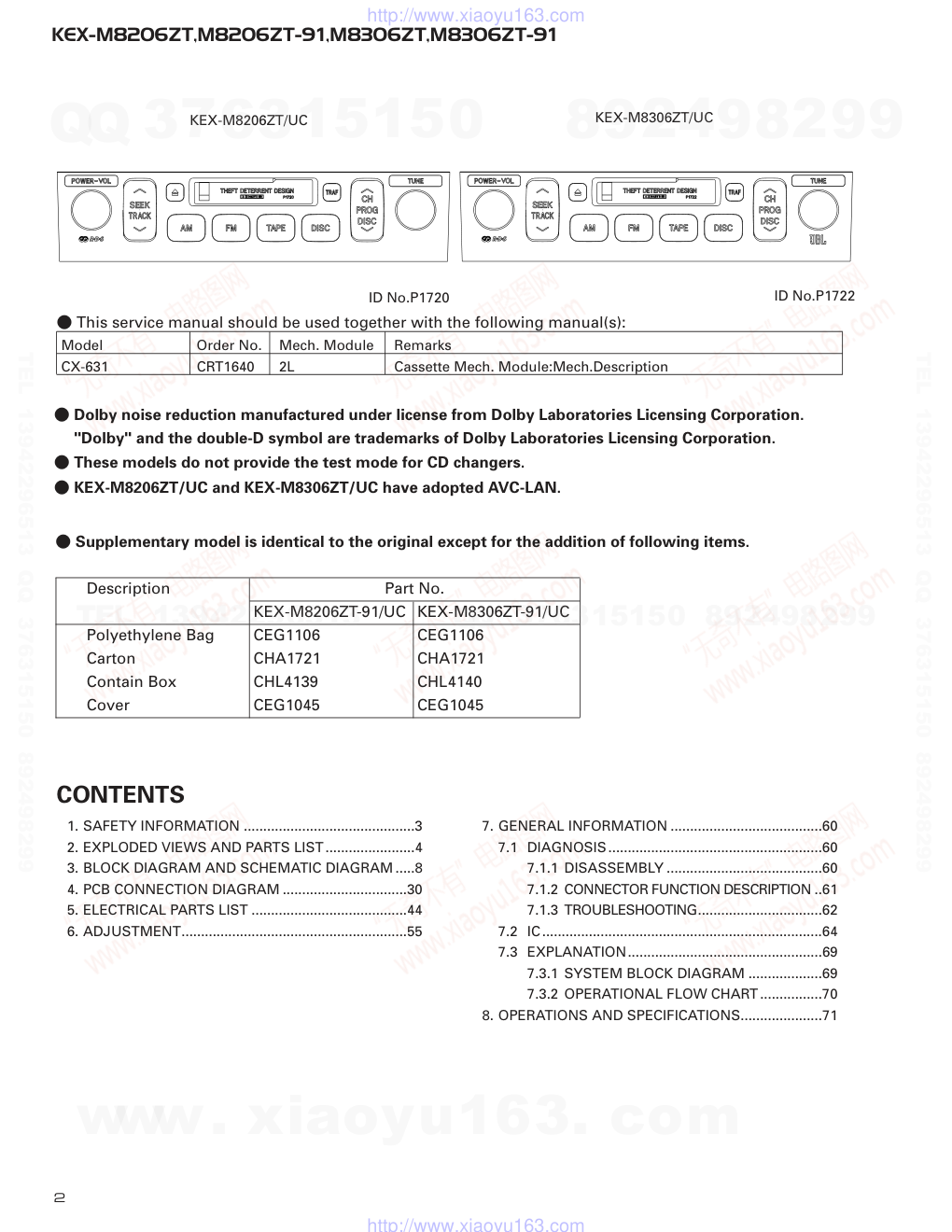 先锋PIONEER KEX-M8306ZT-91音响电路图-1 先锋PIONEER KEX-M8306ZT-91音响电路图-1