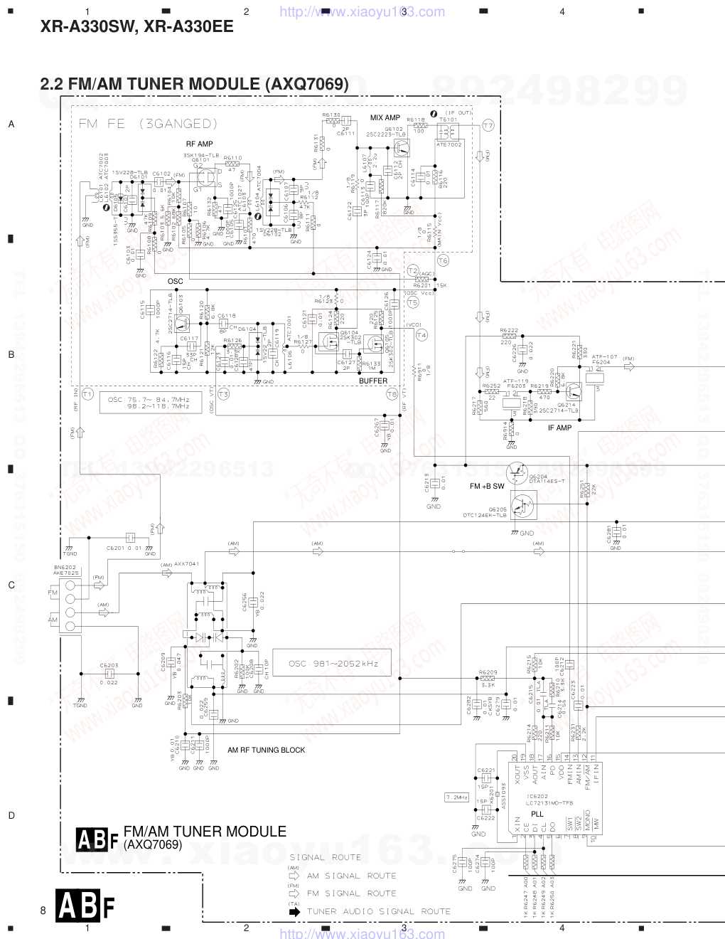 先锋PIONEER XR-A330SW电路图-7 先锋PIONEER XR-A330SW电路图-7