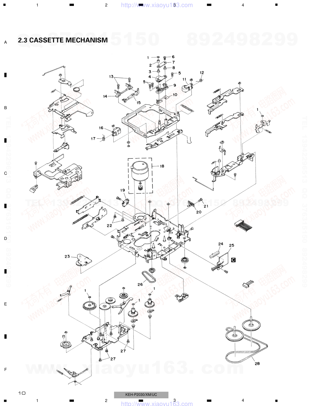 先锋PIONEER KEH-P2035音响电路图-9