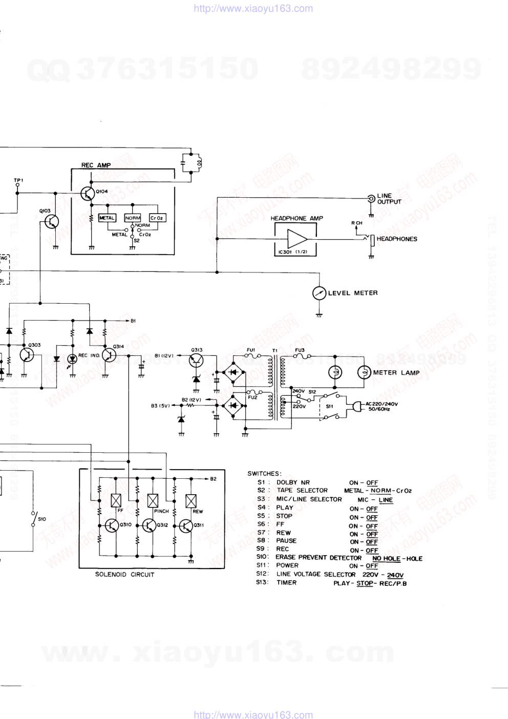 先锋PIONEER CT-200电路图-5