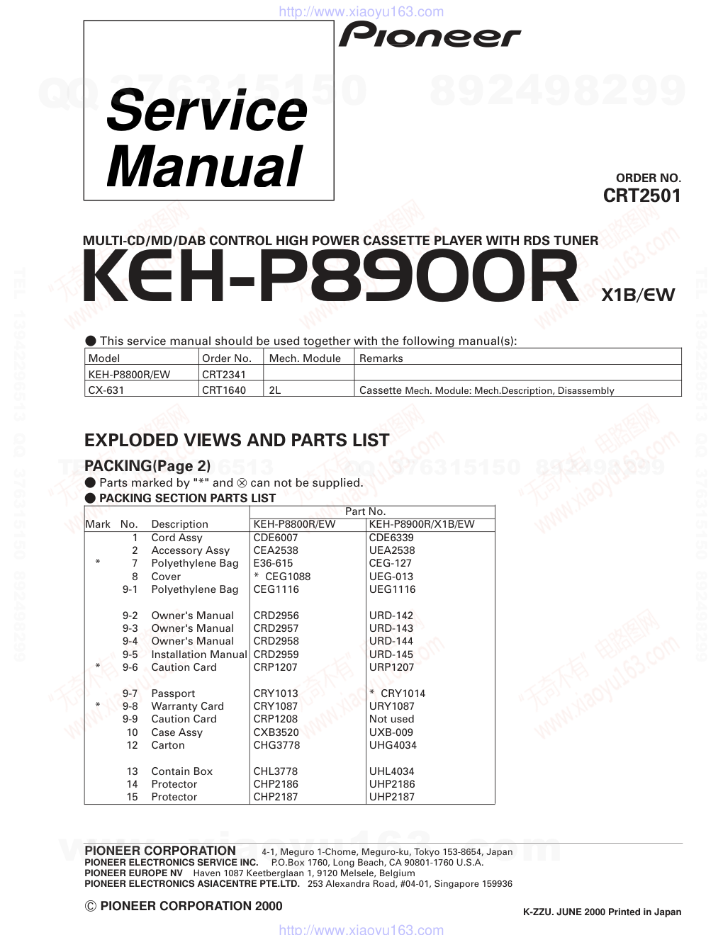 先锋PIONEER KEH-P8900R-W音响电路图-8 先锋PIONEER KEH-P8900R-W音响电路图-8