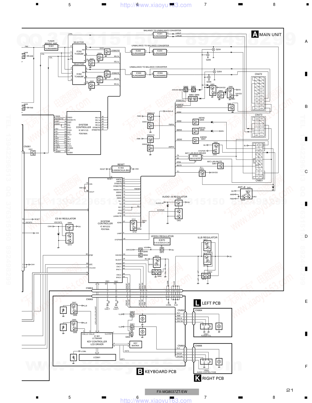 先锋PIONEER FX-MG8137ZT-91音响电路图-4 先锋PIONEER FX-MG8137ZT-91音响电路图-4