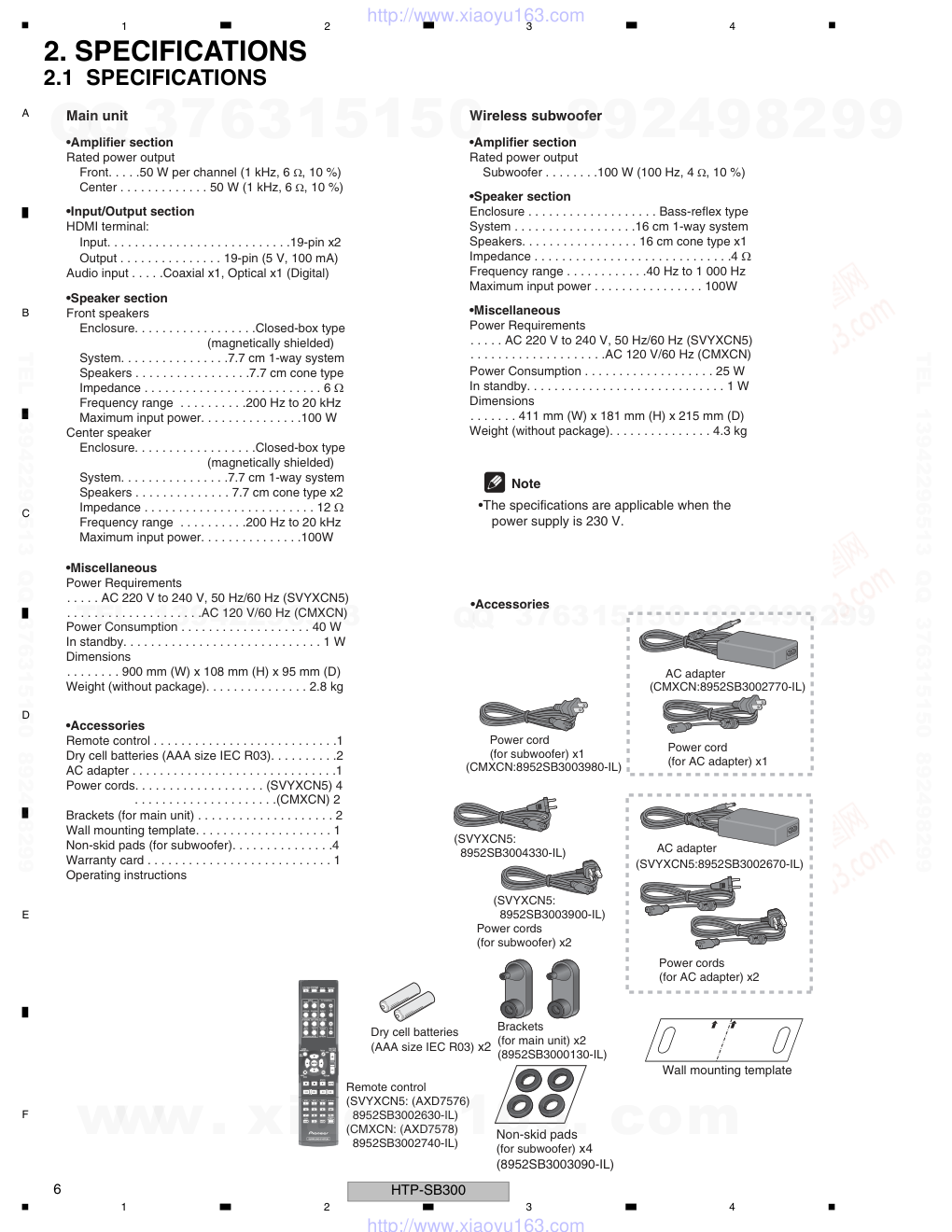 先锋PIONEER HTP-SB300音响电路图-5 先锋PIONEER HTP-SB300音响电路图-5