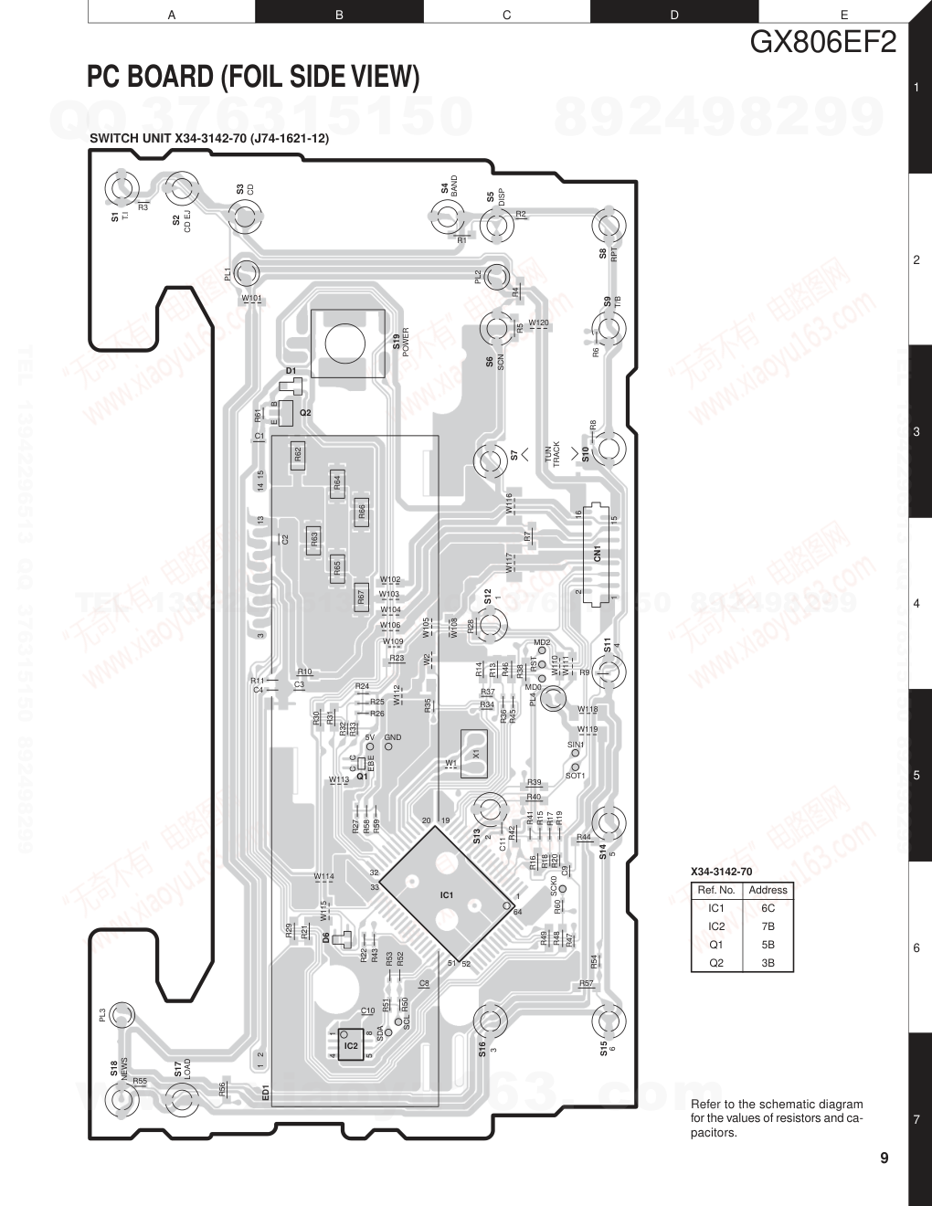 建伍KENWOOD GX-608EF2 CD播放机电路图-8