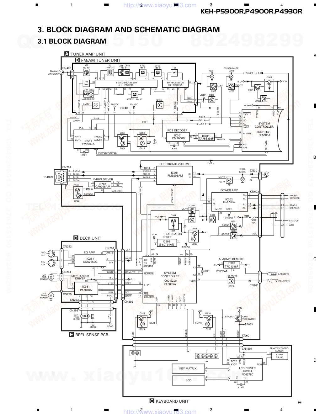 先锋PIONEER KEH-P5900R音响电路图-8 先锋PIONEER KEH-P5900R音响电路图-8