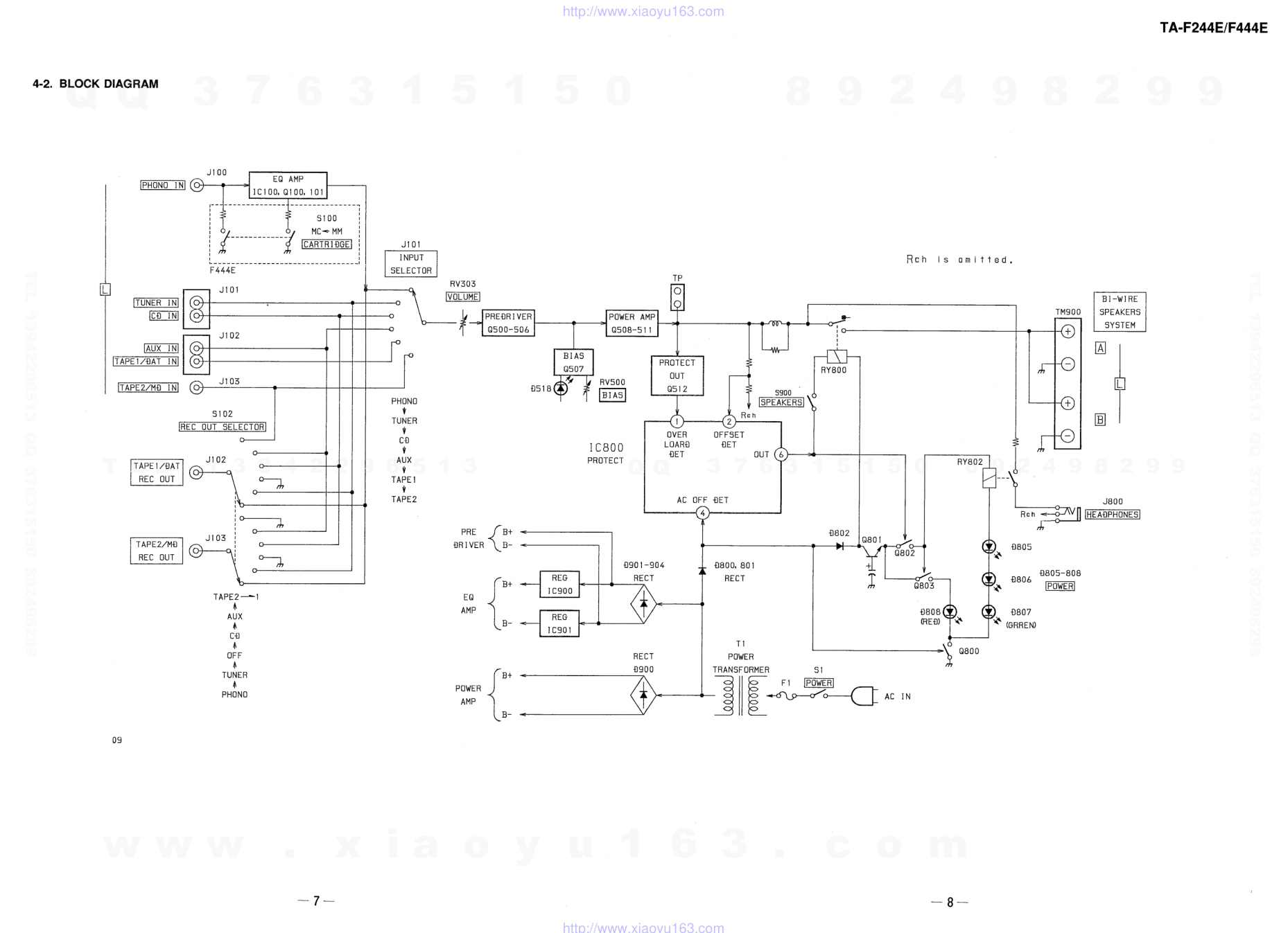 索尼SONY TA-F444E音响电路原理图-6