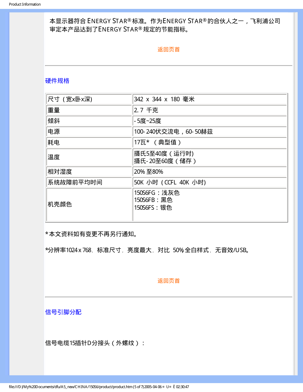 PHILIPS 150S6显示器说明书-9 PHILIPS 150S6显示器说明书-9
