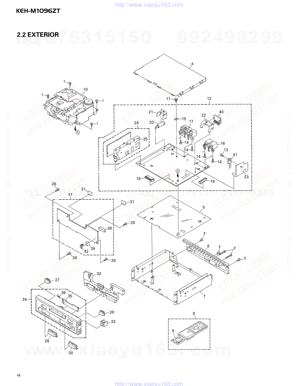 先锋PIONEER KEH-M1096ZT音响电路图-3