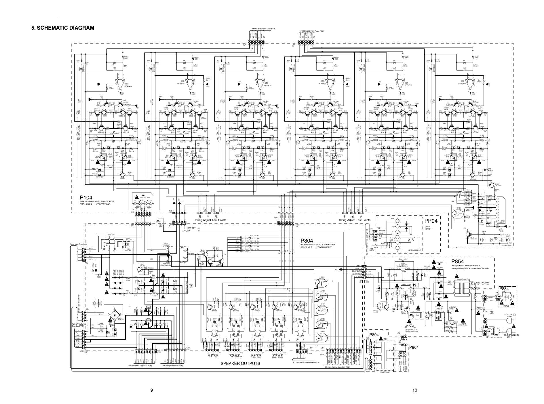 马兰士MARANTZ PS7300F1B音响电路图-8 马兰士MARANTZ PS7300F1B音响电路图-8