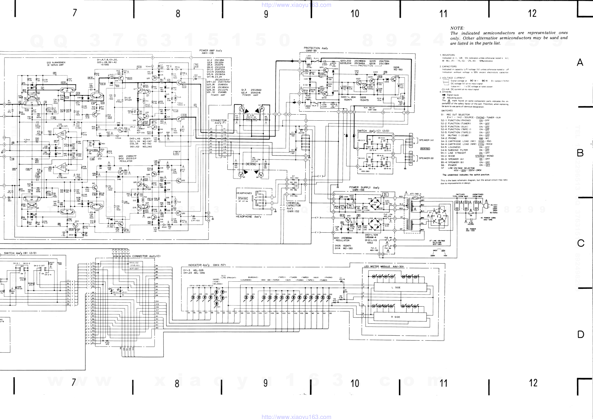 先锋PIONEER A-8音响电路原理图-9 先锋PIONEER A-8音响电路原理图-9