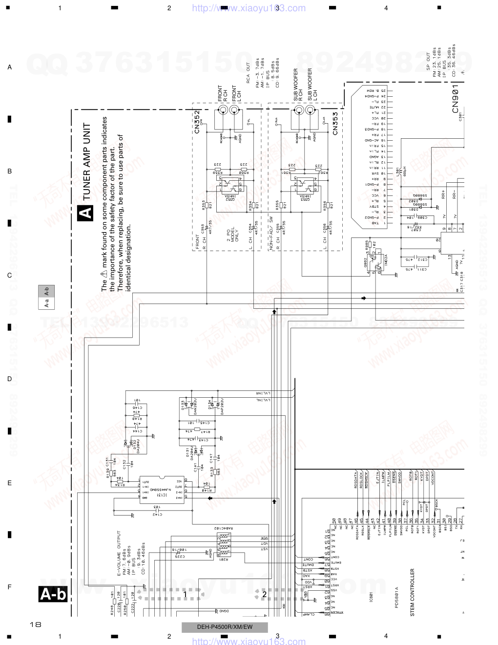 先锋PIONEER DEH-P4500RXNEW电路图-7 先锋PIONEER DEH-P4500RXNEW电路图-7