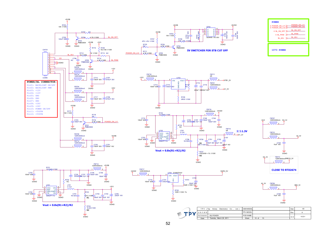 三洋LCD-42C828液晶电视电路图-8 三洋LCD-42C828液晶电视电路图-8