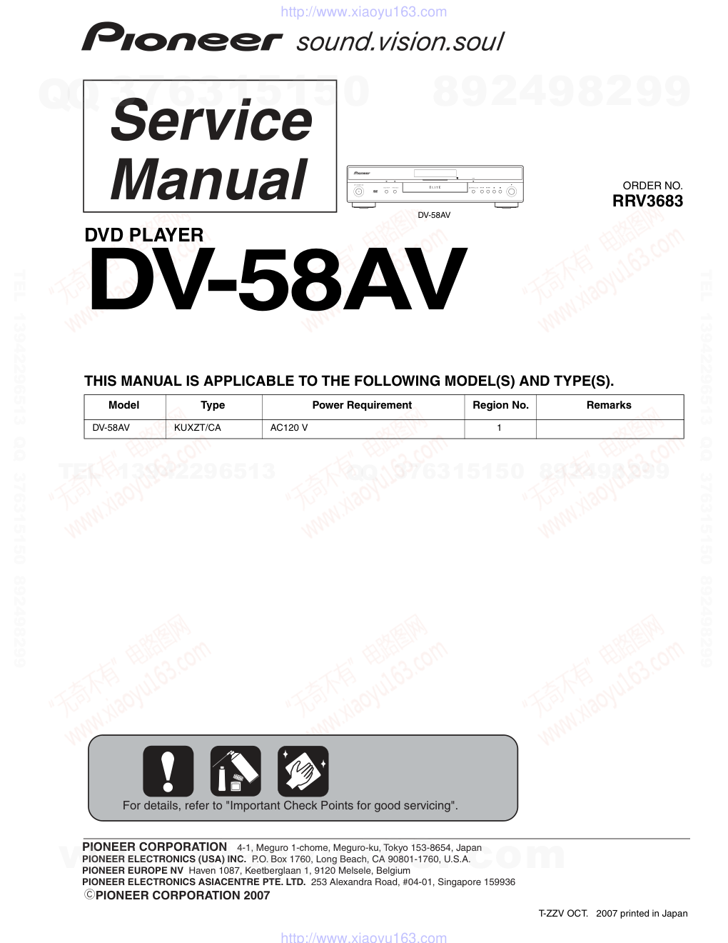 先锋PIONEER DV-58AV电路图-0