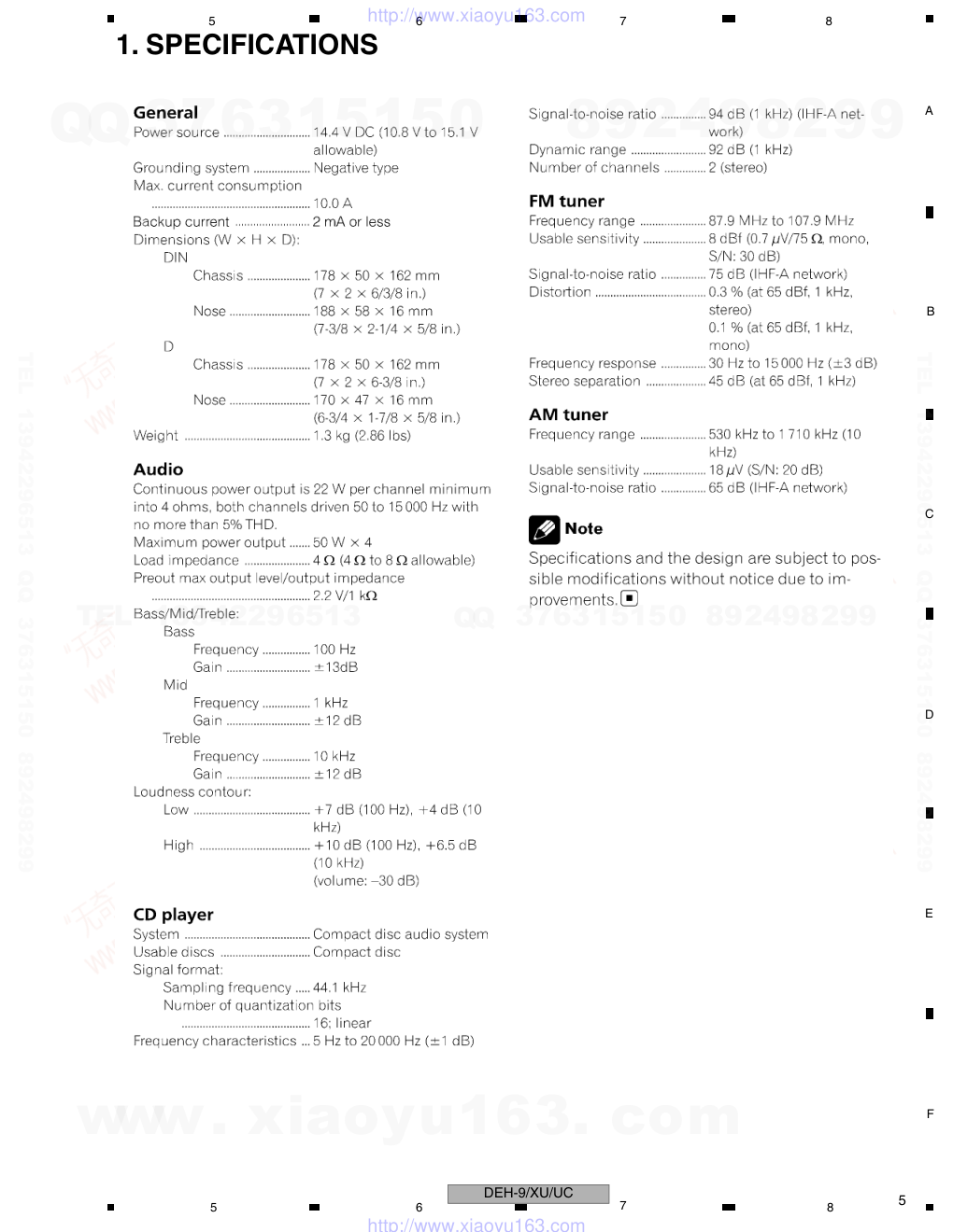 先锋PIONEER DEH-9XUUC电路图-4