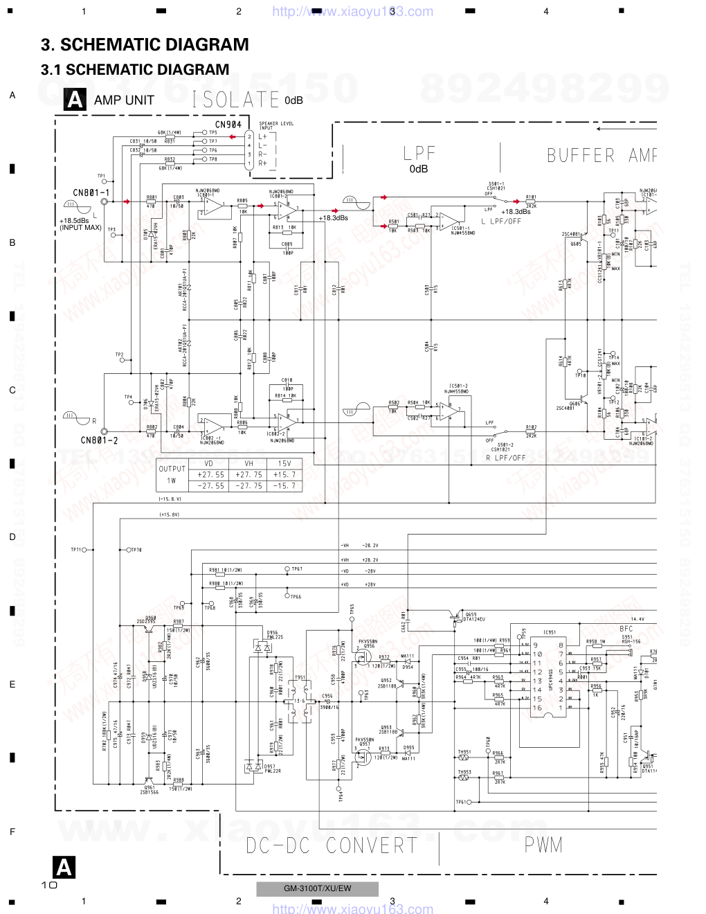 先锋PIONEER GM-3100T音响电路图-9 先锋PIONEER GM-3100T音响电路图-9