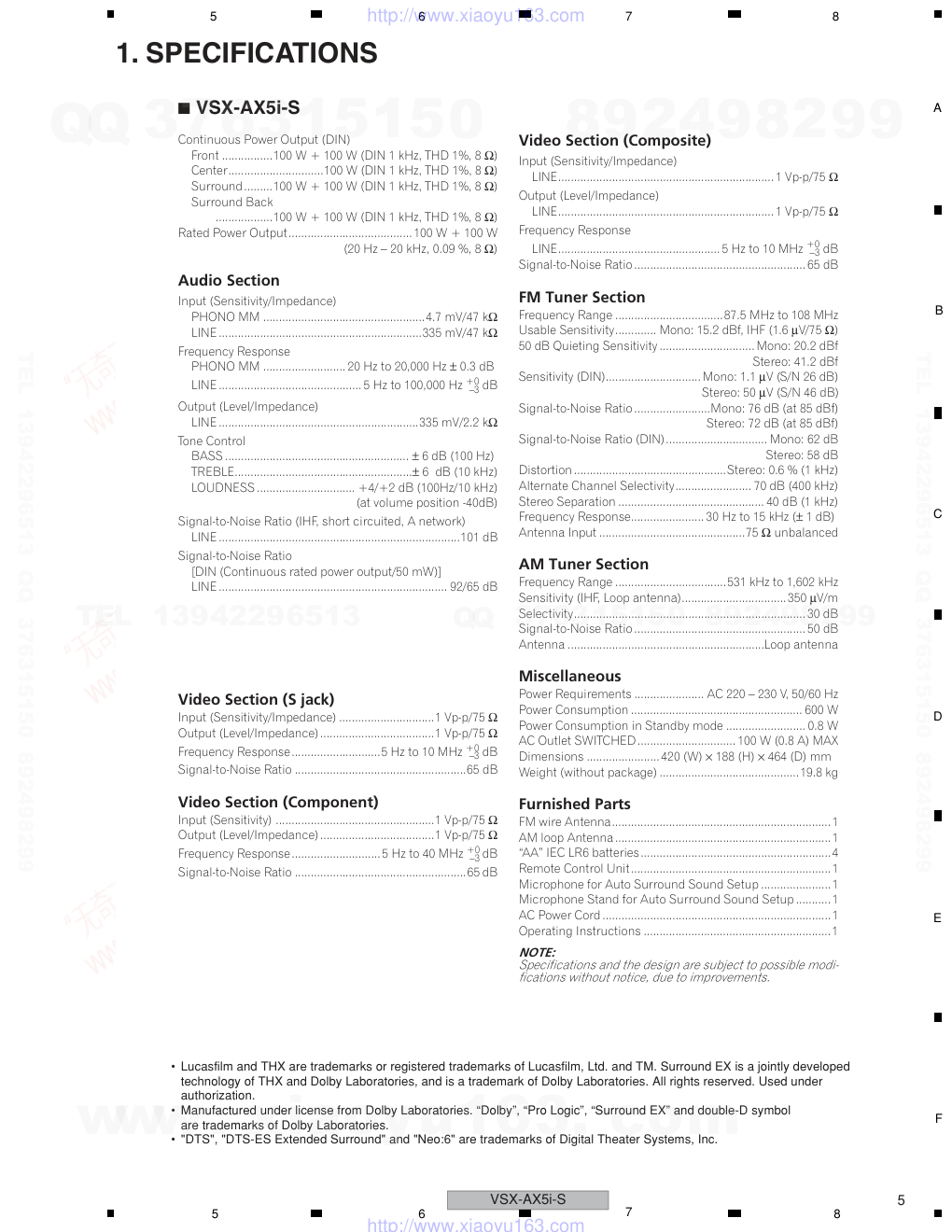先锋PIONEER VSX-AX3-K电路图-4 先锋PIONEER VSX-AX3-K电路图-4