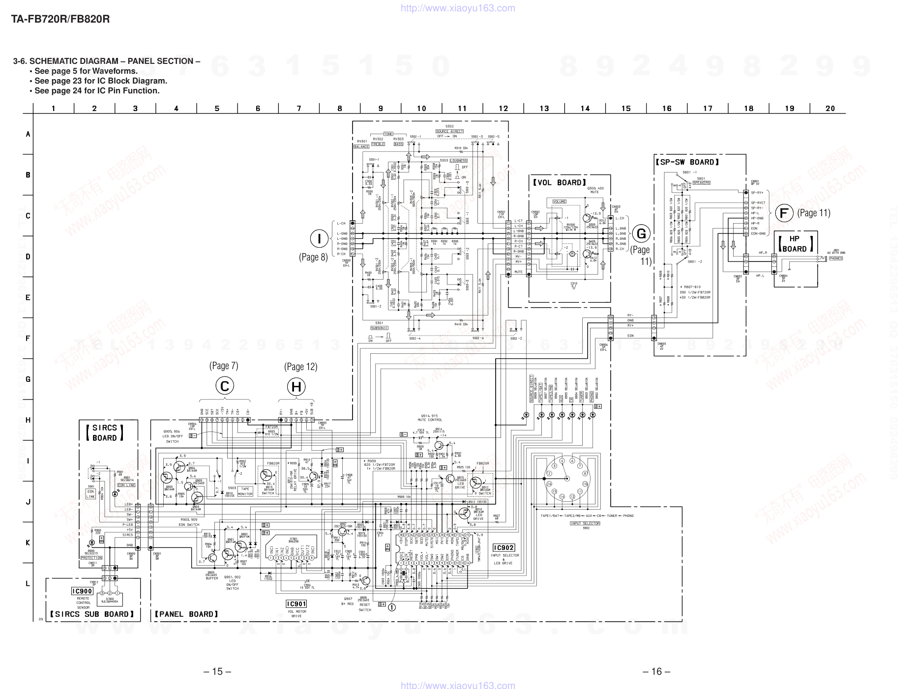 索尼SONY TA-FB820R音响电路原理图-9 索尼SONY TA-FB820R音响电路原理图-9