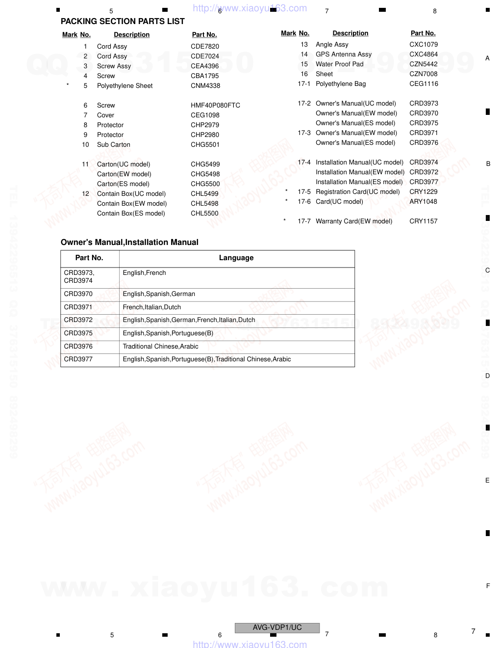 先锋PIONEER AVG-VDP1 EW音响电路原理图-6 先锋PIONEER AVG-VDP1 EW音响电路原理图-6