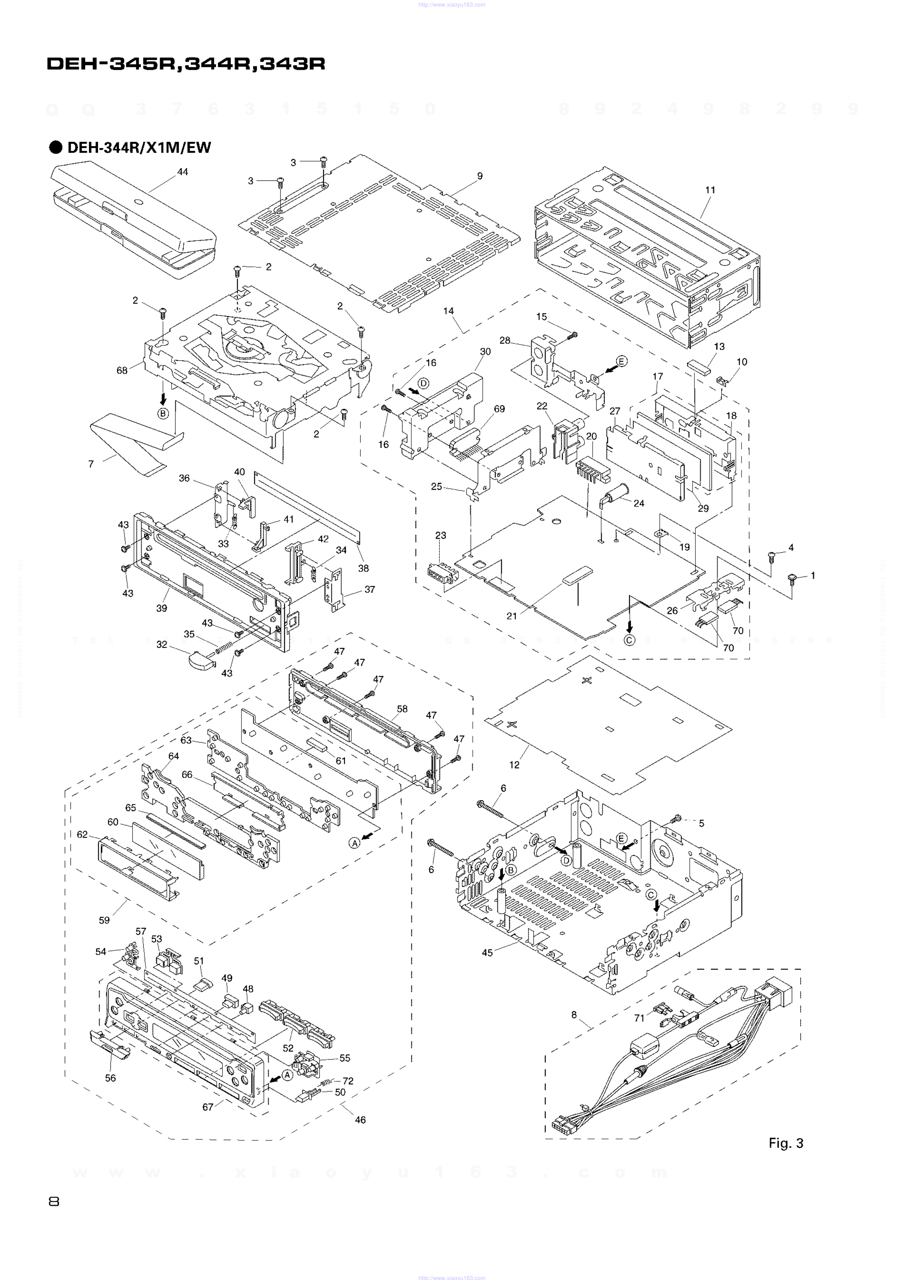 先锋PIONEER DEH-344RX1MEW电路图-7 先锋PIONEER DEH-344RX1MEW电路图-7