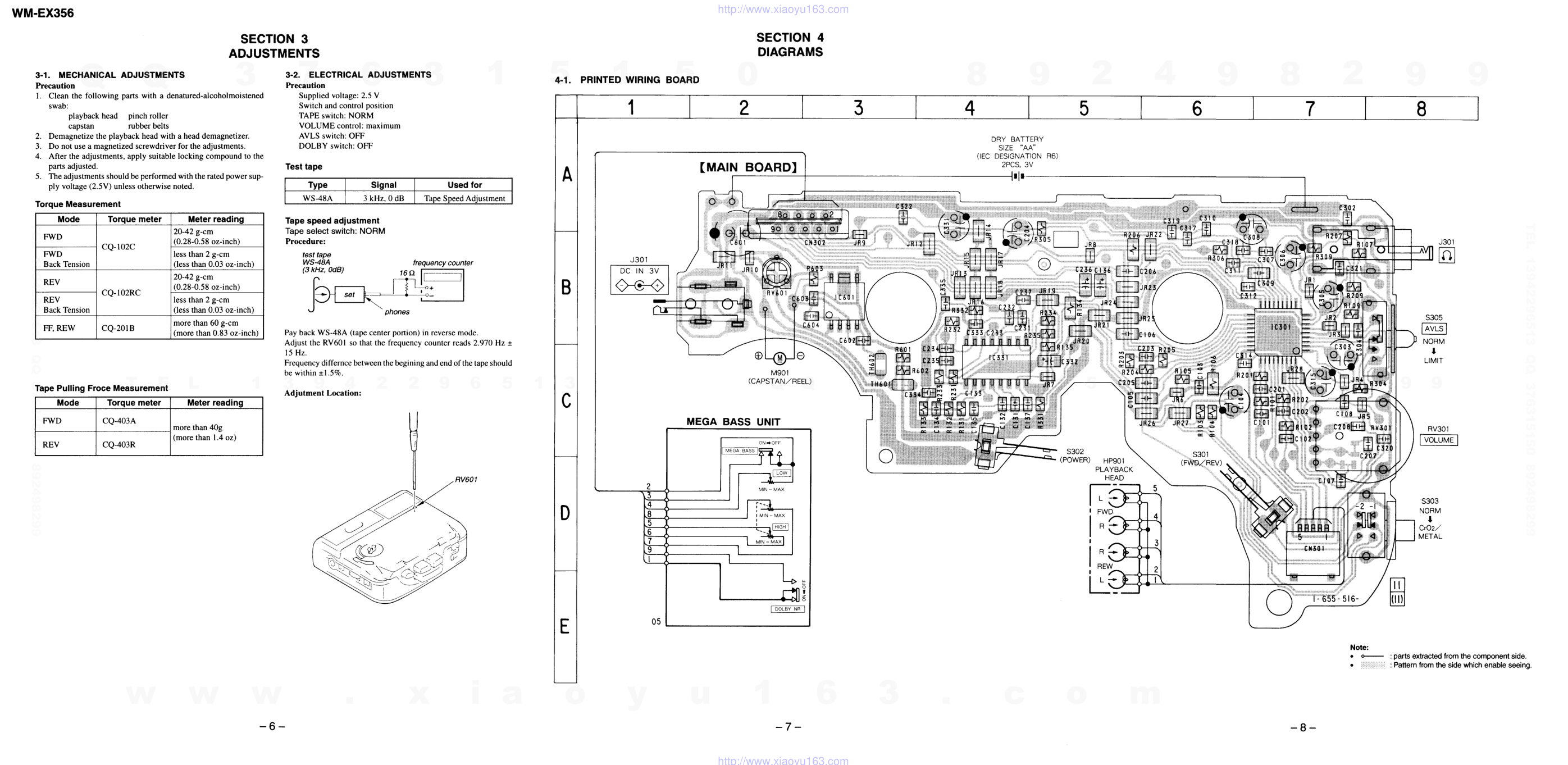 索尼SONY WM-EX356电路图-3 索尼SONY WM-EX356电路图-3