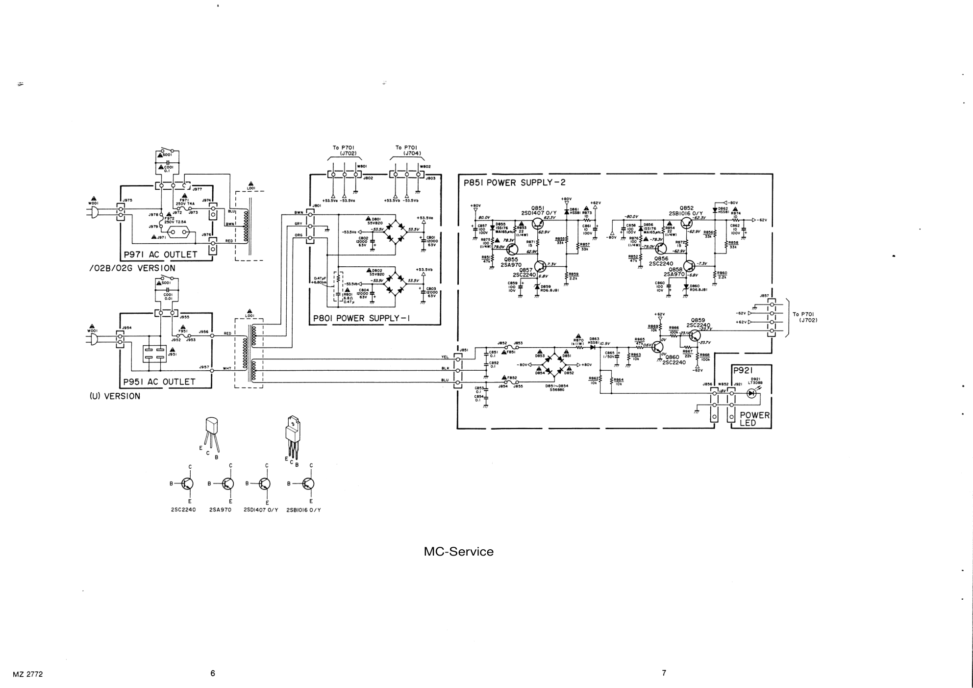马兰士MARANTZ SM80音响电路图-5 马兰士MARANTZ SM80音响电路图-5