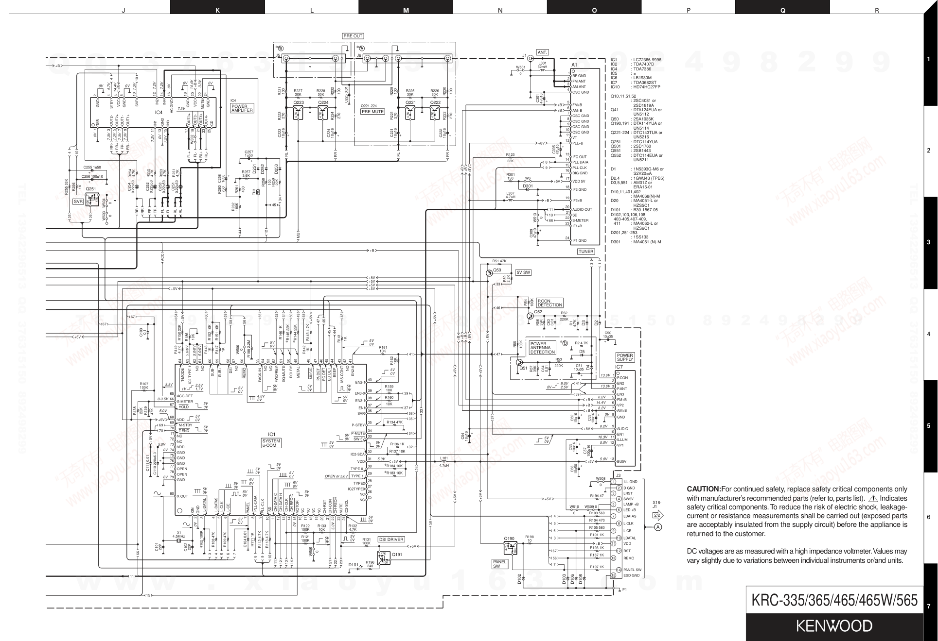 建伍KENWOOD KRC-365磁带录放机维修手册-8 建伍KENWOOD KRC-365磁带录放机维修手册-8