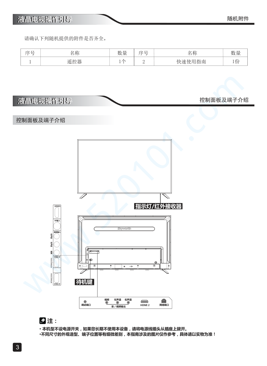 创维43G6A液晶电视说明书-4 创维43G6A液晶电视说明书-4