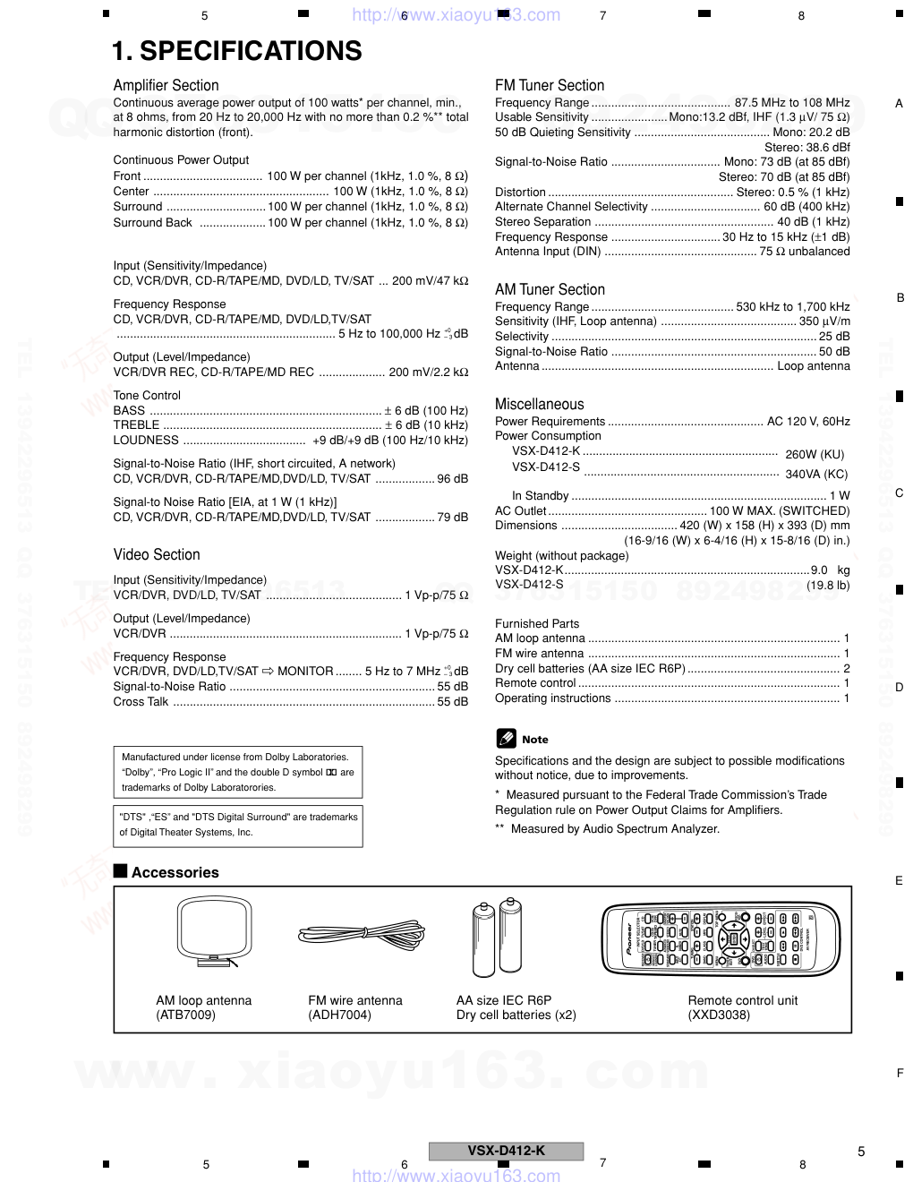 先锋PIONEER VSX-D412-S电路图-4 先锋PIONEER VSX-D412-S电路图-4