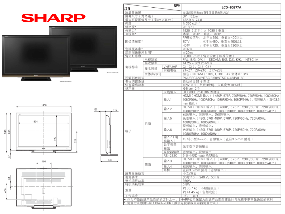 夏普LCD-60E77A液晶电视维修培训手册-2
