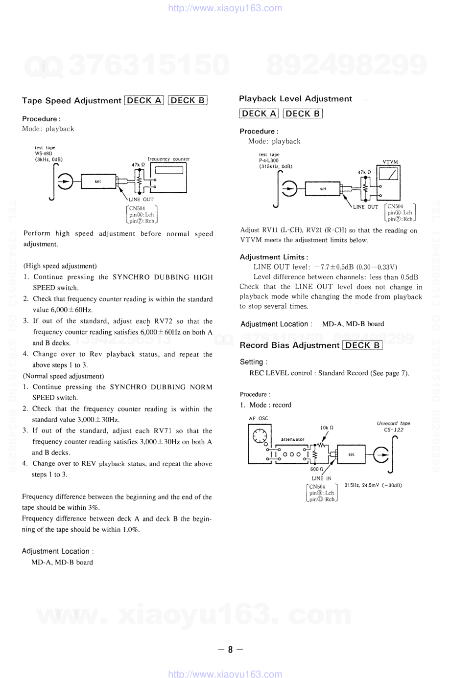 索尼SONY TC-D607音响电路图-7 索尼SONY TC-D607音响电路图-7