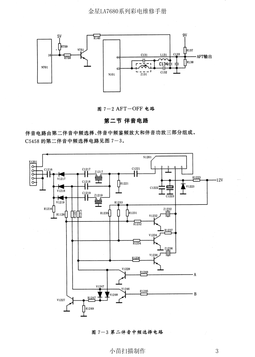金星C5458系列彩电维修手册(LA7680机芯)-2 金星C5458系列彩电维修手册(LA7680机芯)-2