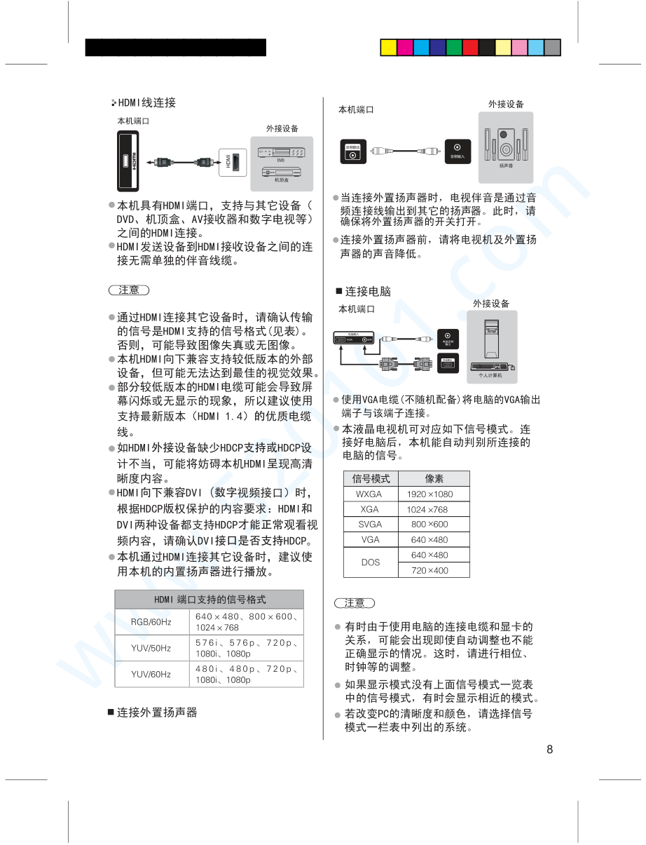 松下TH-49C520C液晶电视说明书-8 松下TH-49C520C液晶电视说明书-8