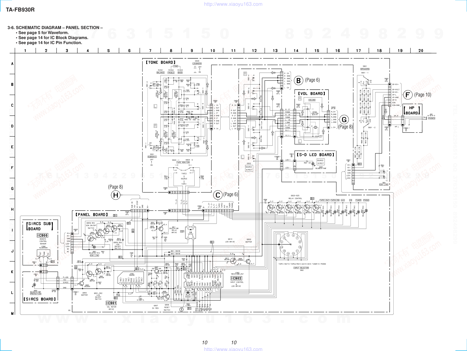 索尼SONY TA-FB930R音响电路原理图-9 索尼SONY TA-FB930R音响电路原理图-9