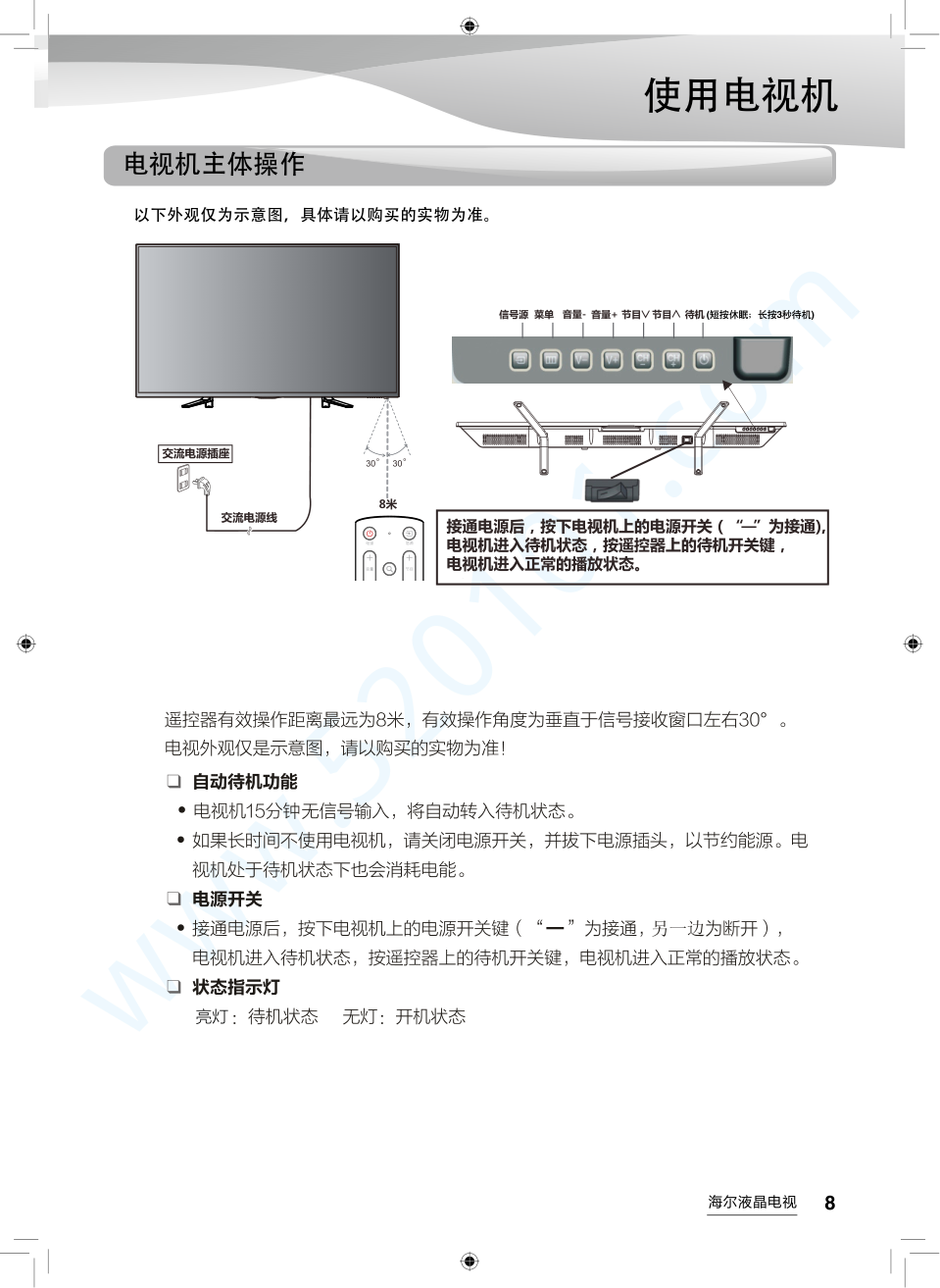 海尔LE48B510F液晶电视说明书-8
