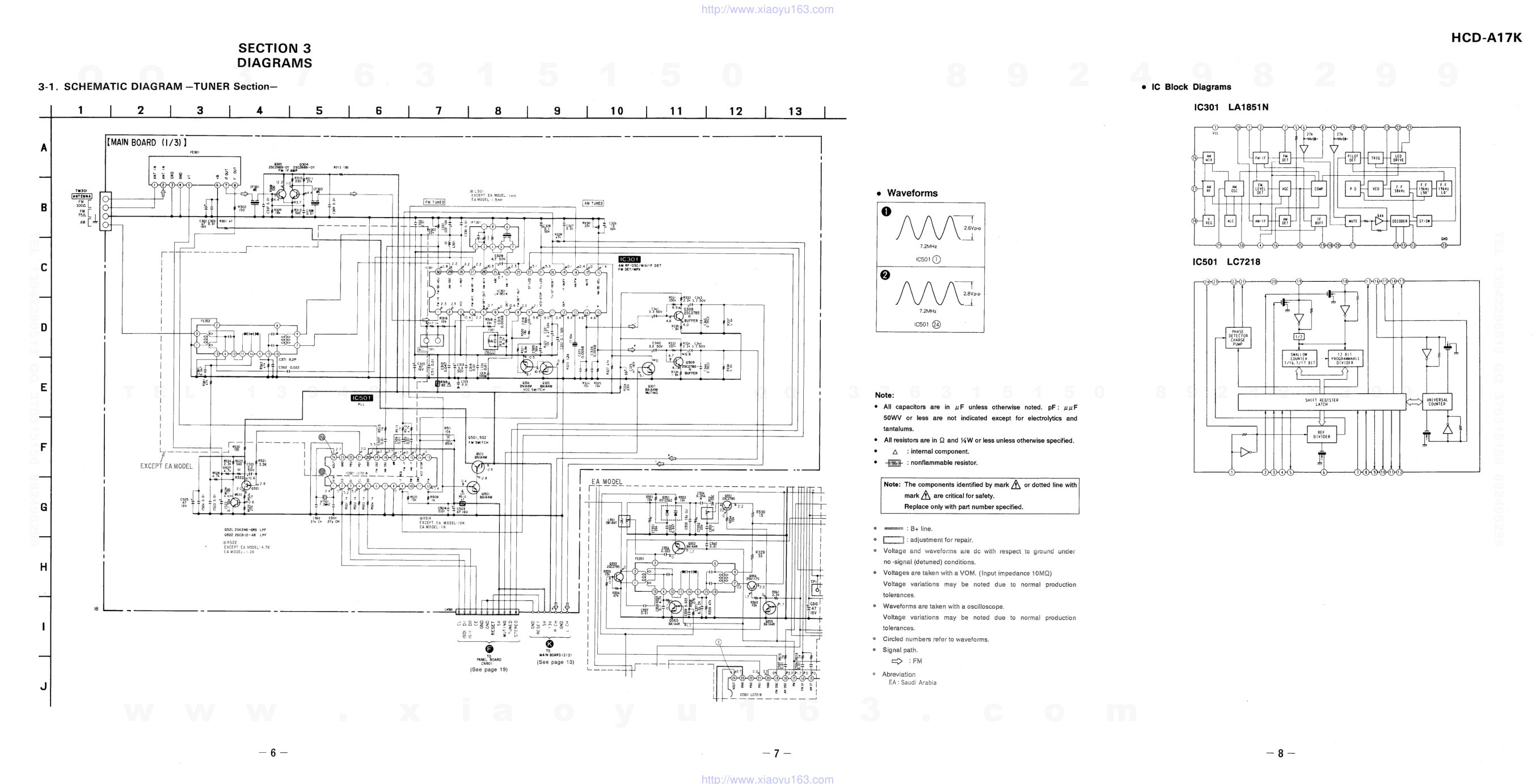 索尼SONY HCD-A17K音响电路图-5 索尼SONY HCD-A17K音响电路图-5