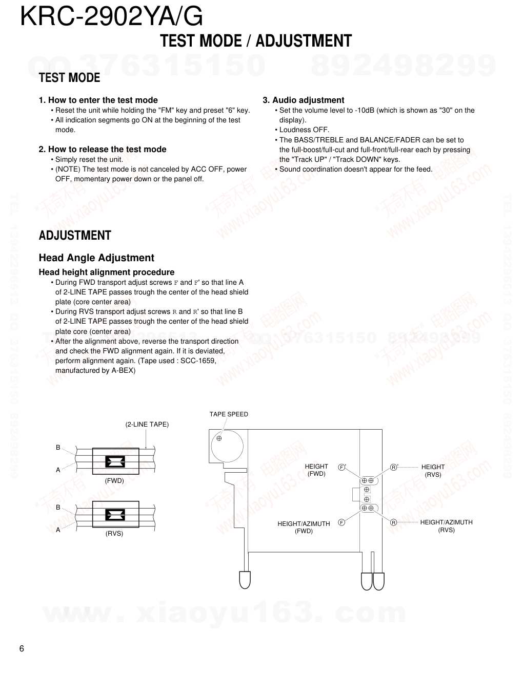 建伍KENWOOD KRC-2902YA磁带录放机电路图-5 建伍KENWOOD KRC-2902YA磁带录放机电路图-5