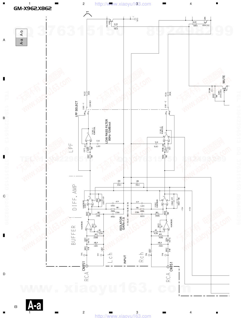 先锋PIONEER GM-X962音响电路图-7