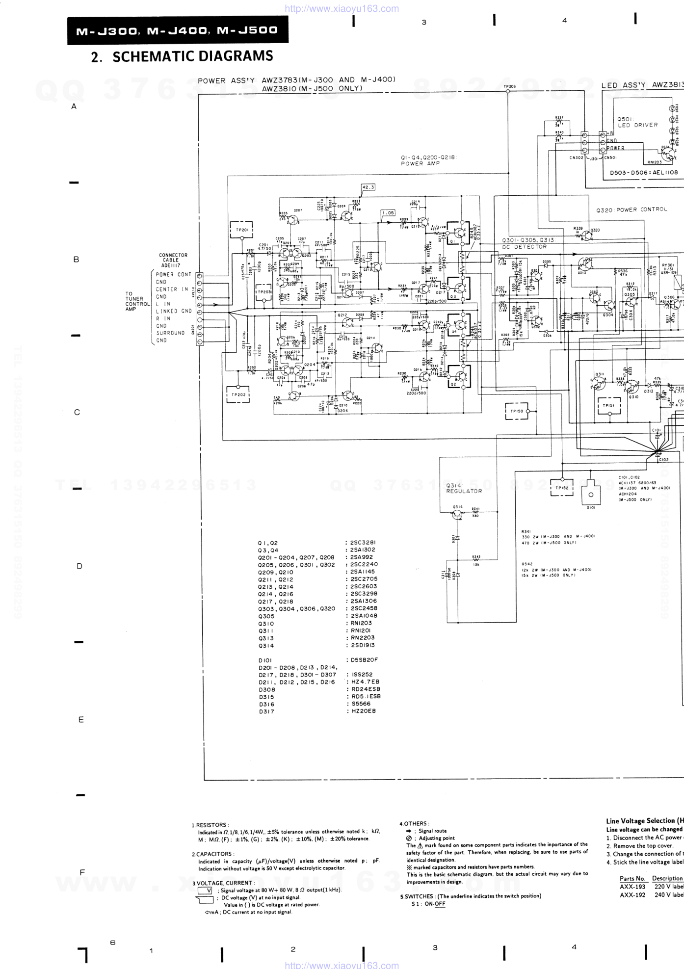 先锋PIONEER M-J300音响电路图-8