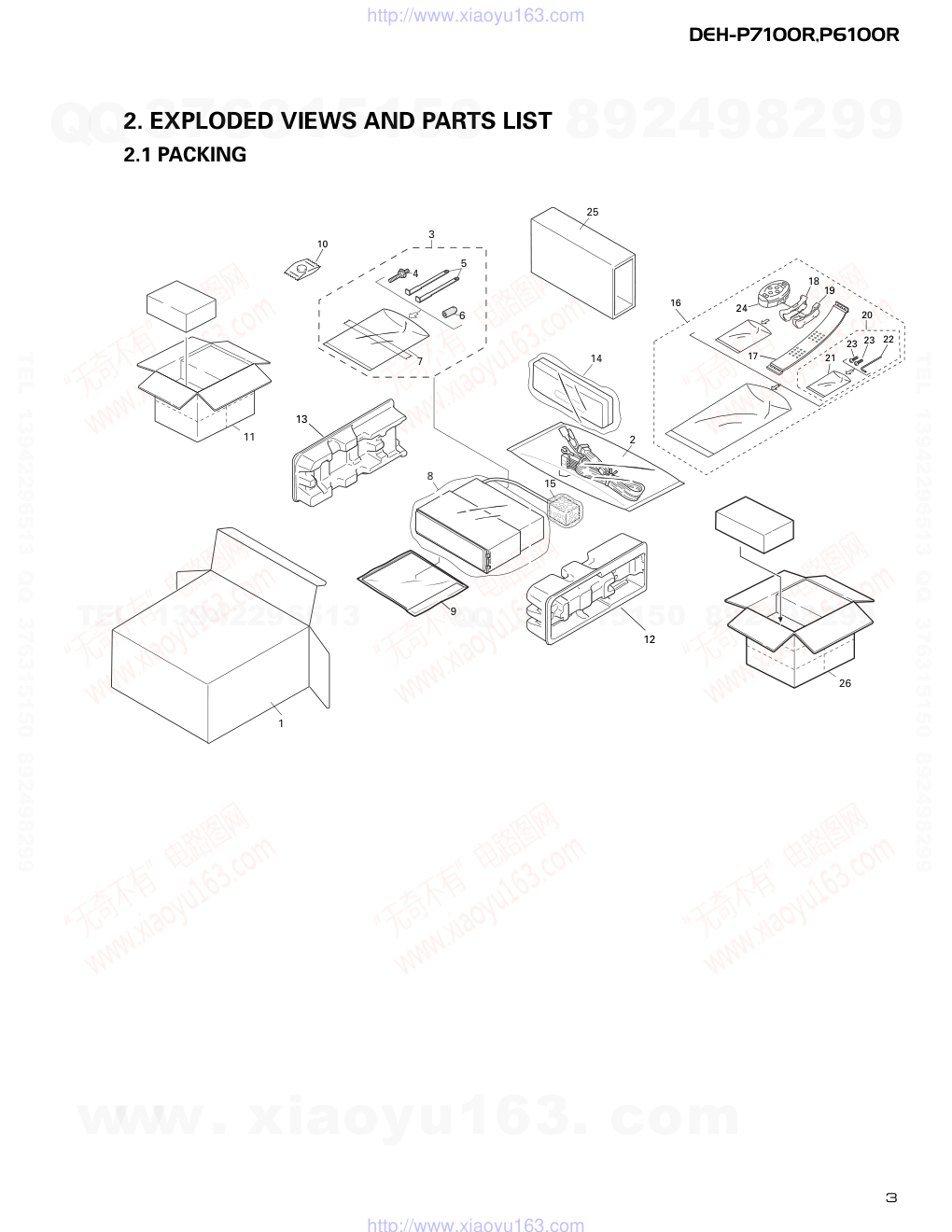 先锋PIONEER DEH-P6100RX1NEW电路图-2 先锋PIONEER DEH-P6100RX1NEW电路图-2