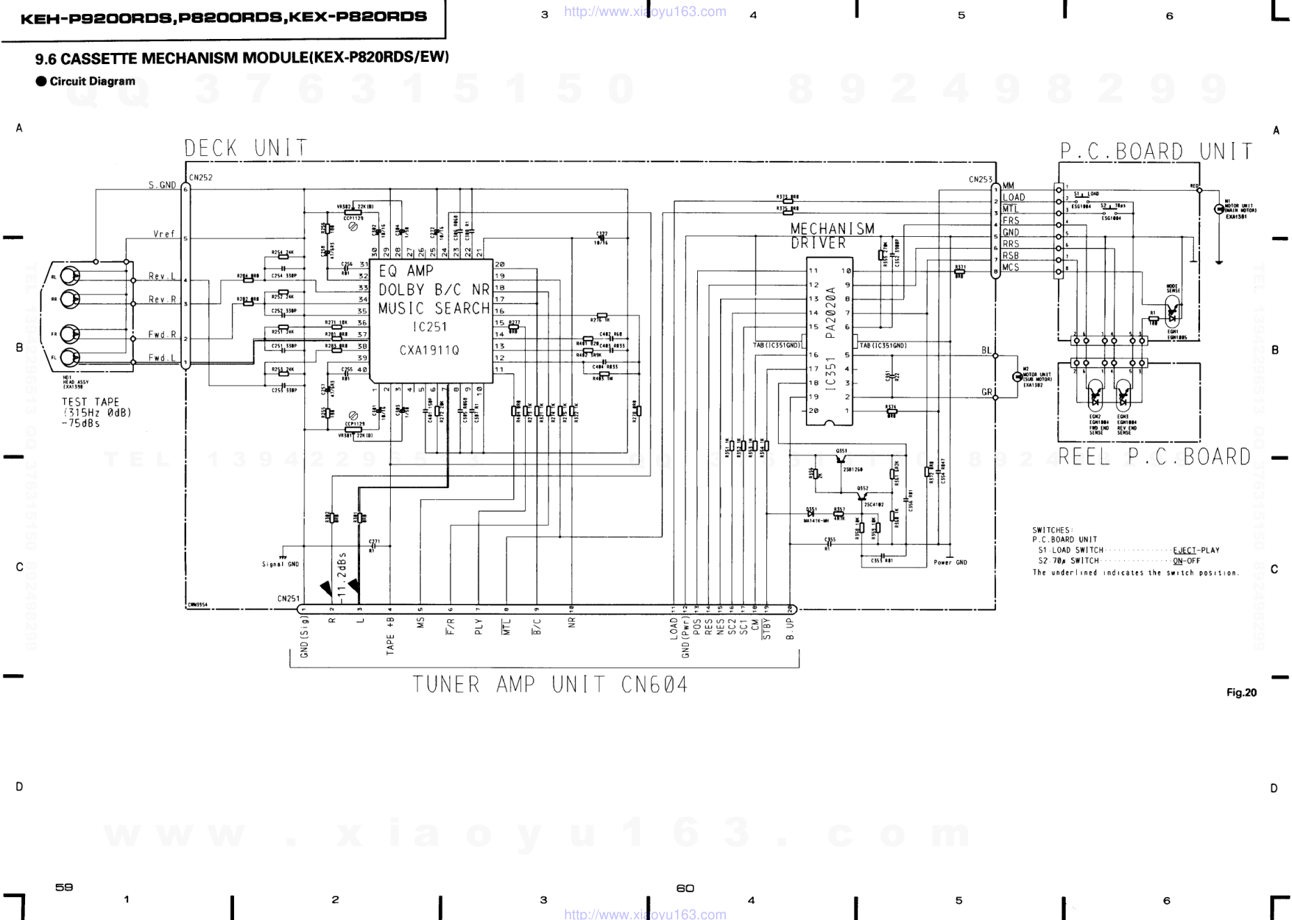 先锋PIONEER KEX-820PDS音响电路图-9 先锋PIONEER KEX-820PDS音响电路图-9