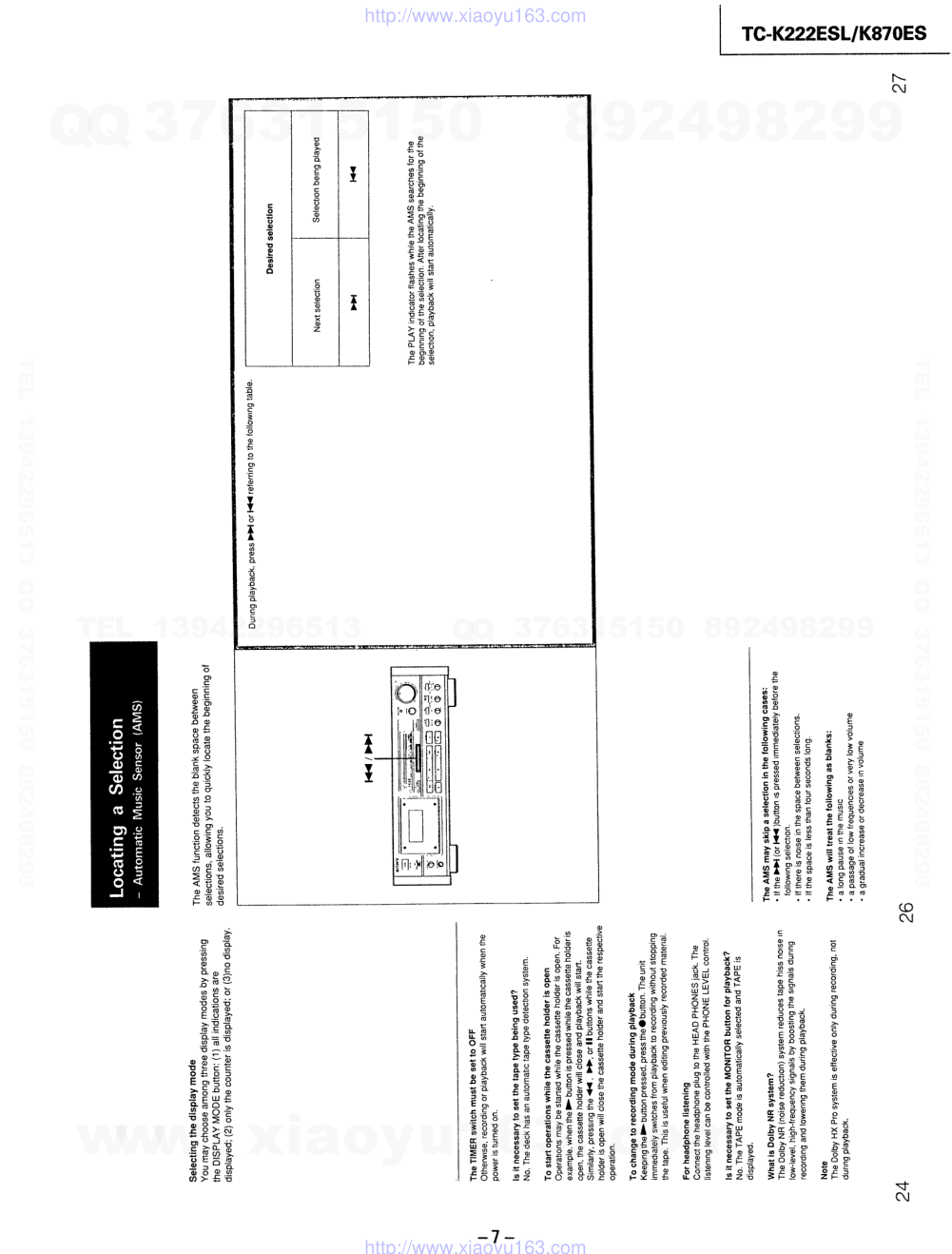 索尼SONY TC-K870ES电路图-6