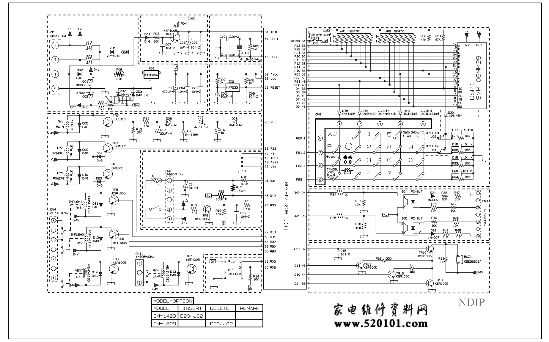 三星CM1429微波炉电路图-0 三星CM1429微波炉电路图-0