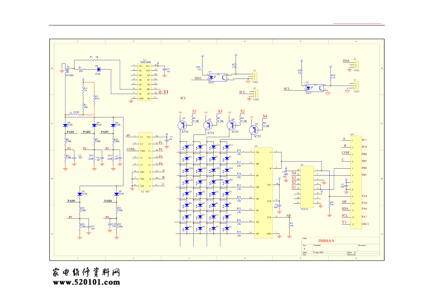三洋电磁炉IS004AA主板电路图-0 三洋电磁炉IS004AA主板电路图-0