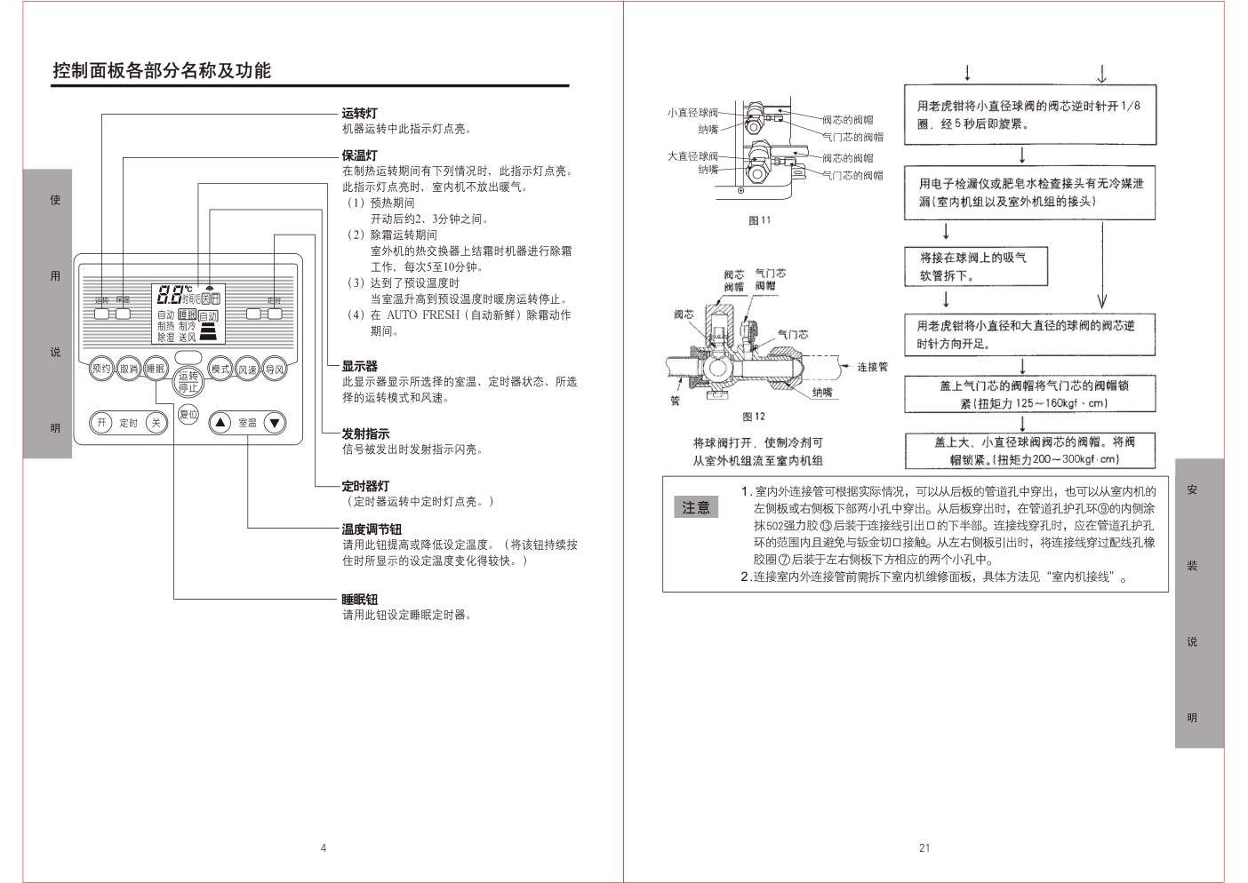 分体落地式冷暖RAPC3-A120DHD空调器说明书-7