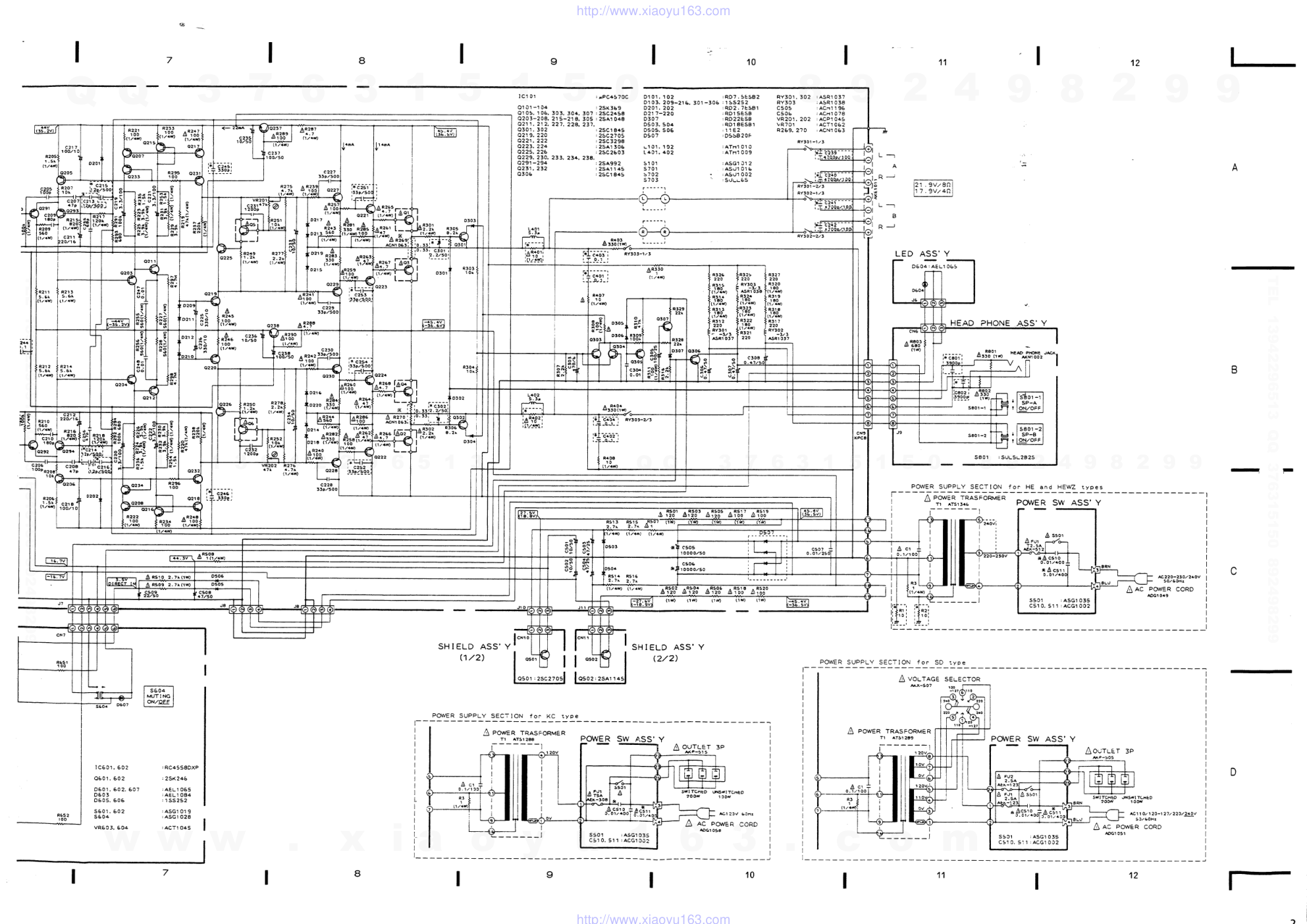 先锋PIONEER A-339-S音响电路原理图-7 先锋PIONEER A-339-S音响电路原理图-7