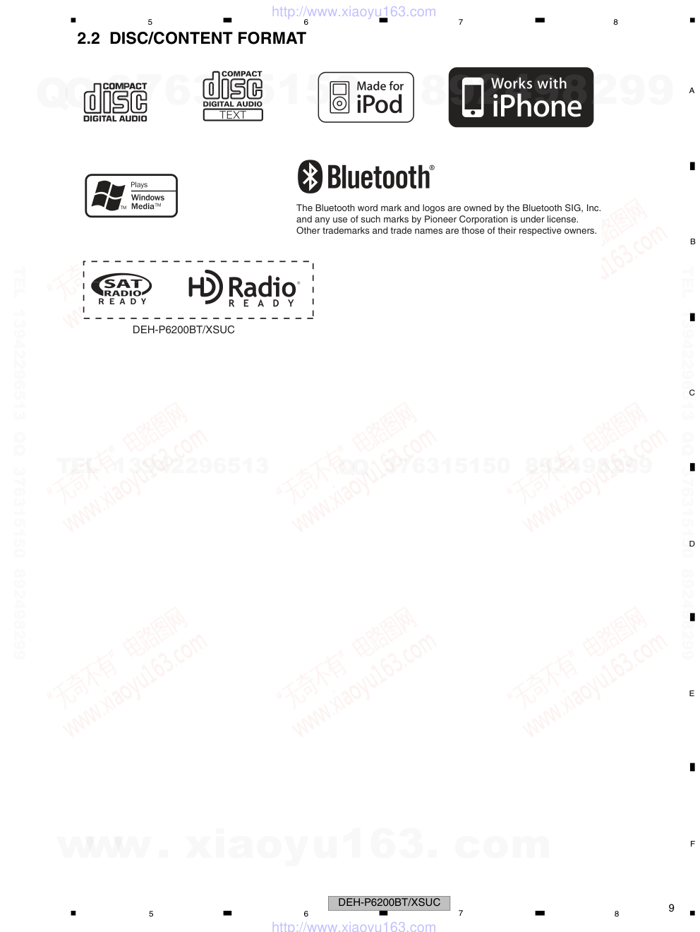先锋PIONEER DEH-P6200BTXSUC电路图-8