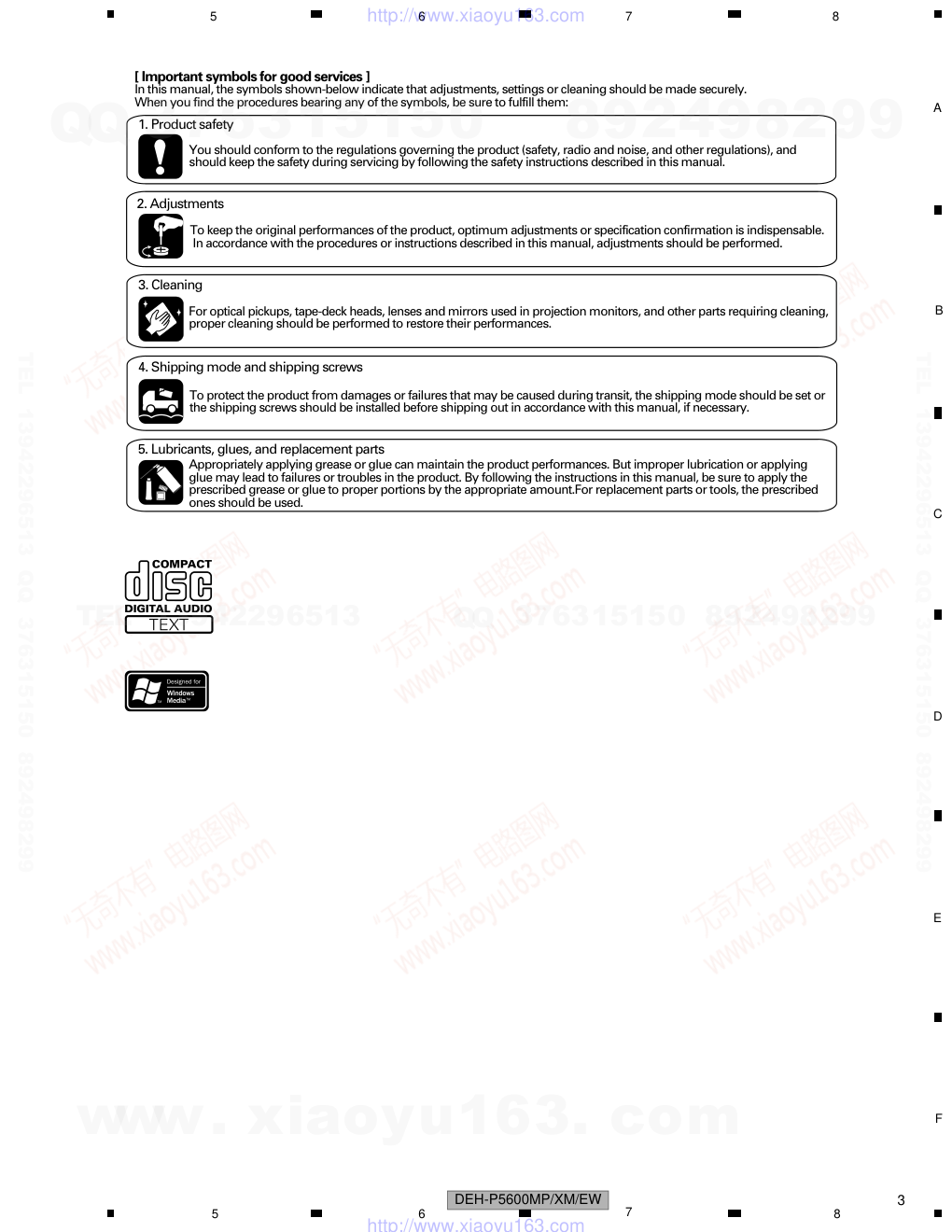 先锋PIONEER DEH-P5600MPXMEW电路图-2 先锋PIONEER DEH-P5600MPXMEW电路图-2