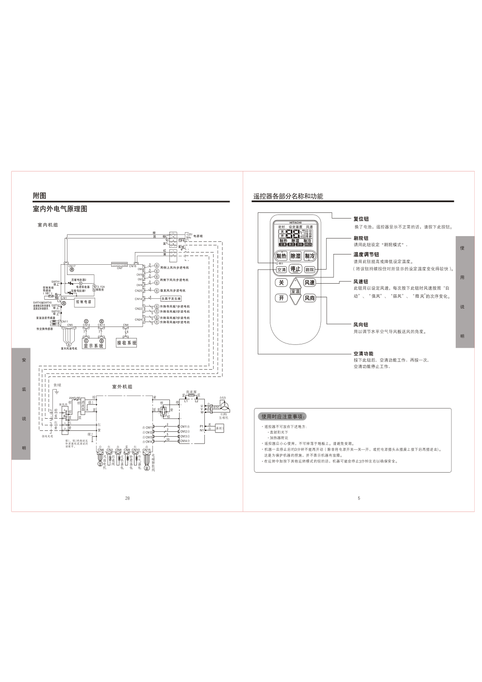 日立空调KFR-72LWBpA型使用说明书-6 日立空调KFR-72LWBpA型使用说明书-6
