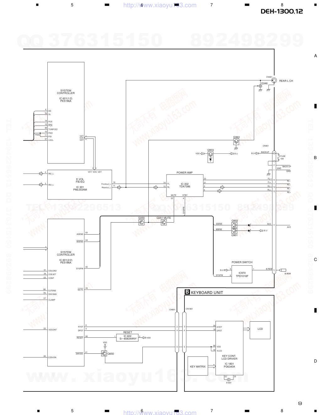 先锋PIONEER DEH-1300UC电路图-8