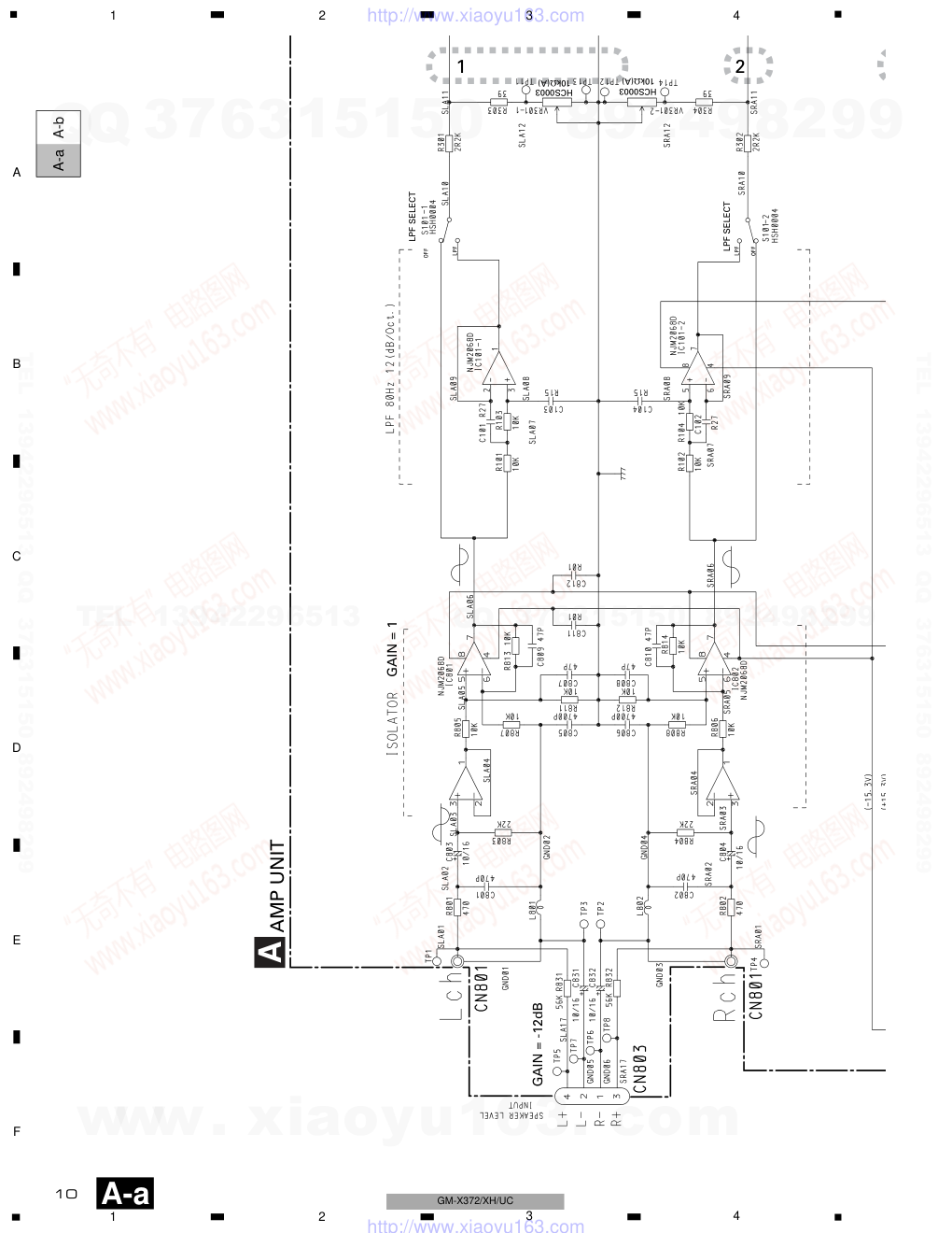 先锋PIONEER GM-X372音响电路图-9